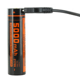 Fitorch UC270R 21700 5000mAh 3.7V High-Drain Lithium Ion (Li-ion) Flat Top Battery with Built-in USB-C Charging Port
