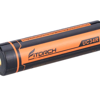 Fitorch UC34R 18650 3400mAh 3.7V Protected Lithium Ion (Li-ion) Button Top Battery