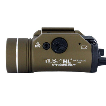 Streamlight TLR-1 HL Weapon Light - with optional Long Gun Kit or Earless Version - Black, Flat Dark Earth, or Flat Dark Earth Brown