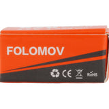 Folomov 14300 520mAh 3.7V Lithium Ion (Li-ion) Button Top Battery with Micro-USB Charging Port
