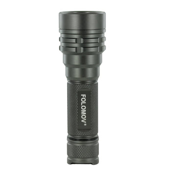 Folomov 18650L LED Flashlight - LUMINUS SST-40 - 1600 Lumens - Includes 1 x 18650 with Built-in Micro USB Charge Port