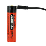 Folomov 18650S LED Flashlight - Nichia 219D - 900 Lumens - Includes 1 x 3.7V 2600mAh 18650 - Black