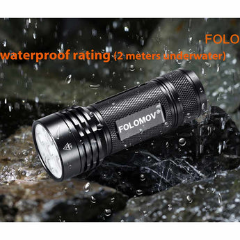 Folomov 26650S LED Flashlight - 5 x CREE XP-G2 - 2000 Lumens - Includes 1 x 3.7V 5000mAh 26650