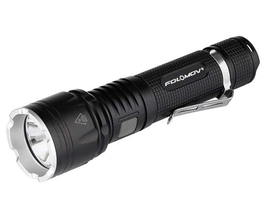 Folomov B4M LED Flashlight - CREE XP-L - 1200 Lumens - Includes 1 x 3.7V 2600mAh 18650