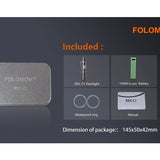Folomov EDC-C1 Flashlight - Nichia E21A LED - 400 Lumens - Includes USB-Rechargeable Li-Ion Battery - Brass or Aluminum