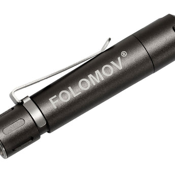 Folomov EDC-C1 Flashlight - Nichia E21A LED - 400 Lumens - Includes USB-Rechargeable Li-Ion Battery - Brass or Aluminum