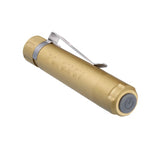 Folomov EDC-C1 Flashlight - Nichia E21A LED - 400 Lumens - Includes USB-Rechargeable Li-Ion Battery - Brass or Aluminum