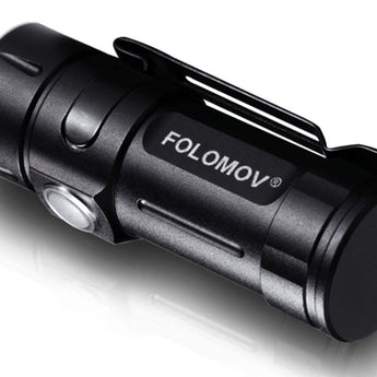 Folomov EDC-C2 LED Flashlight - Nichia E21A - 400 Lumens - Includes 1 x 3.7V 14300