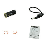 Folomov EDC-C2 LED Flashlight - CREE XT-E - 525 Lumens - Includes 1 x 3.7V 14300