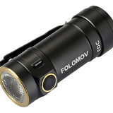 Folomov EDC-C2 LED Flashlight - CREE XT-E - 525 Lumens - Includes 1 x 3.7V 14300