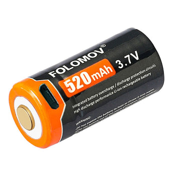 Folomov EDC-C2 LED Flashlight - CREE XT-E - 525 Lumens - Includes 1 x 3.7V 14300