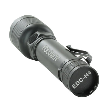 Folomov EDC H4 USB-C Rechargeable LED Flashlight - Nichia NVSW519A - 1000 Lumens - Uses Built-in 2600mAh Li-ion Battery Pack