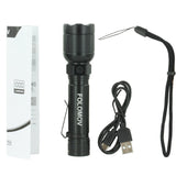 Folomov EDC H4 USB-C Rechargeable LED Flashlight - Nichia NVSW519A - 1000 Lumens - Uses Built-in 2600mAh Li-ion Battery Pack