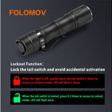 Folomov Hero LED Flashlight - CREE XHP50.2 - 2300 Lumens - Includes 1 x 18650