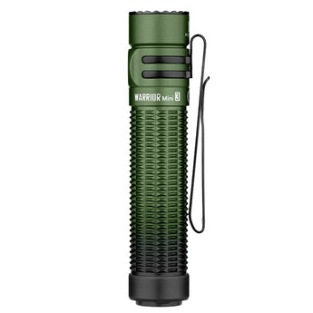 Olight Warrior Mini 3 Rechargeable LED Flashlight - 1750 Lumens - Includes 1 x 18650 - Black, Forest Gradient, Midnight Horizon, Desert Tan, or Zombie Green