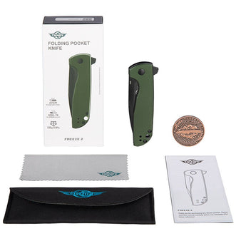 Olight Freeze 2 Folding Knife - OD Green, Copper, or Carbon Fiber