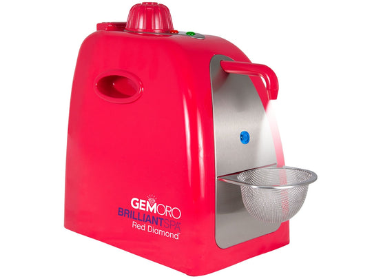 GemOro BrilliantSpa Deluxe Personal Jewelry Steam Cleaner - Red