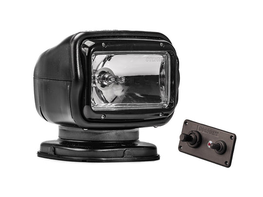 GoLight GT Halogen Permanent Mount Spotlight with Hardwired Dash Remote - Available in White (2020GT) or Black (2021GT)