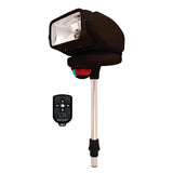 GoLight Gobee Halogen Search and Navigational Light - Stanchion Mount with Wireless Remote - Black