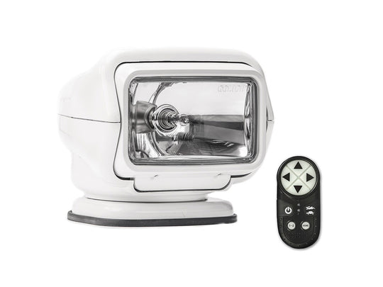 GoLight Stryker ST Halogen Permanent Mount Spotlight with Wireless Handheld Remote - White