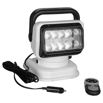GoLight GT LED Portable Mount Spotlight with Wireless Handheld Remote and Permanent Mount Shoe - White