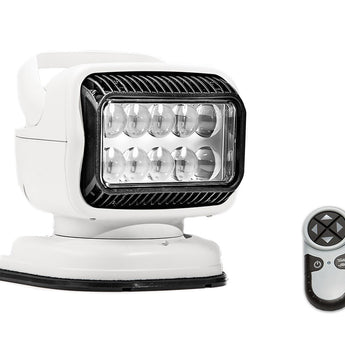 GoLight GT LED Portable Mount Spotlight with Wireless Handheld Remote and Permanent Mount Shoe - White