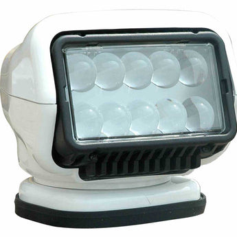 GoLight Stryker ST LED Permanent Mount Spotlight with Wireless Handheld or Hardwired Dash Mount Remote - Black, White, and Chrome with Choice of Hardwired or Wireless Remote
