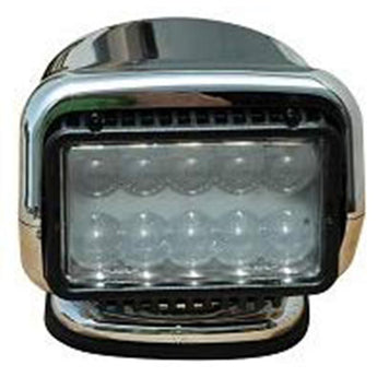 GoLight Stryker ST LED Permanent Mount Spotlight with Wireless Handheld or Hardwired Dash Mount Remote - Black, White, and Chrome with Choice of Hardwired or Wireless Remote