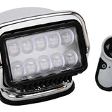 GoLight Stryker ST LED Permanent Mount Spotlight with Wireless Handheld or Hardwired Dash Mount Remote - Black, White, and Chrome with Choice of Hardwired or Wireless Remote