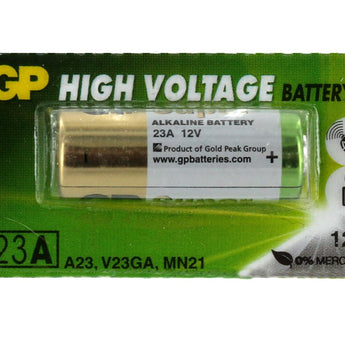 GP (Formerly Gold Peak) High Voltage A23 12V Alkaline Battery (23A, V23GA, MN21) - 1 Piece Tear Strip, Sold Individually
