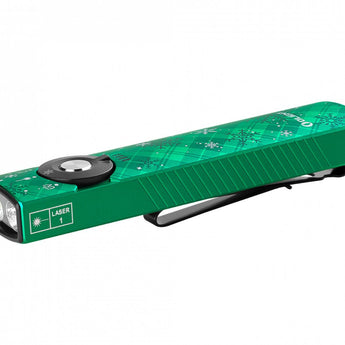 Olight Arkfeld Pro Rechargeable LED Flashlight - 1300 Lumens - Cool White or Neutral White LED - 365nm UV - 520nm Green Laser - Uses Built-in 1500mAh Li-Poly Battery Pack - Black and Additional Colors