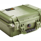 Pelican 1450 Medium Watertight Case with Foam - Black, Orange, Green, Yellow, Tan, or Silver