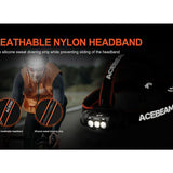 Acebeam H50 2.0 USB-C Rechargeable Wide Beam LED Headlamp - High CRI LED - 2000 Lumens - Includes 1 x 18650
