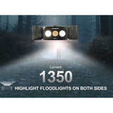 Acebeam H50 2.0 USB-C Rechargeable Wide Beam LED Headlamp - High CRI LED - 2000 Lumens - Includes 1 x 18650