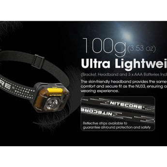Nitecore HA13 USB-C Rechargeable LED Headlamp - 350 Lumens - Includes 3 x AAA