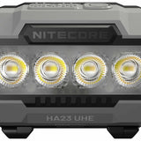 Nitecore HA23-UHE LED Headlamp - 600 Lumens - Uses 3 x AAA (Included) or HLB1500 Li-Ion Battery Pack - Black, Green, or Blue