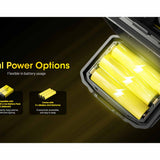 Nitecore HA23-UHE LED Headlamp - 600 Lumens - Uses 3 x AAA (Included) or HLB1500 Li-Ion Battery Pack - Black, Green, or Blue