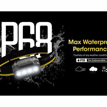 Nitecore HA23-UHE LED Headlamp - 600 Lumens - Uses 3 x AAA (Included) or HLB1500 Li-Ion Battery Pack - Black, Green, or Blue