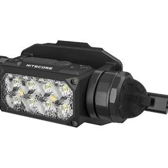 Nitecore HC65M UHE USB-C Rechargeable LED Helmet Mounted Light - 2000 Lumens - 8 x NiteLab UHE LEDs - Includes 1 x 18650 and NVG Mount