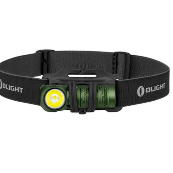 Olight Perun 2 Mini Rechargeable LED Headlamp - 1100 Lumens - Charger Included - Black, Orange, Lime Green, Blue, and Midnight Blue