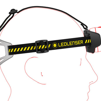 Ledlenser 502802 HF8R Work Rechargeable LED Headlamp - 1600 Lumens - Uses 3.7V 13.69Wh Li-ion Battery Pack - Yellow