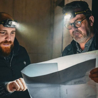 Ledlenser 502802 HF8R Work Rechargeable LED Headlamp - 1600 Lumens - Uses 3.7V 13.69Wh Li-ion Battery Pack - Yellow