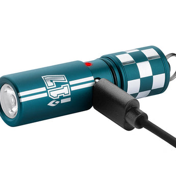 Olight I17 USB-C Rechargeable LED Keylight - 180 Lumens - Uses Built-in 130mAh Li-ion Battery Pack - Checkered Flag
