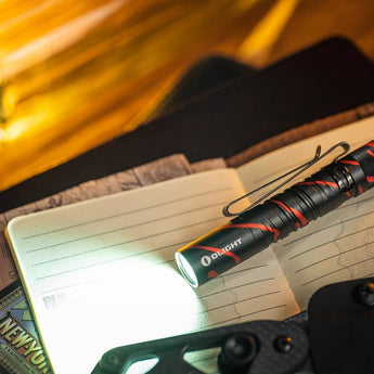 Olight I3T EOS Dual-Output Slim EDC Flashlight - Philips LUXEON TX CW LED - 180 Lumens - Includes 1 x AAA - Black and Additional Colors - Limited Edition Options Available