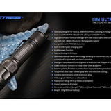 Jetbeam IIIM-ULTRA USB-C Rechargeable LED Flashlight - CREE XHP35 HD - 2000 Lumens - Includes 1 x 18650