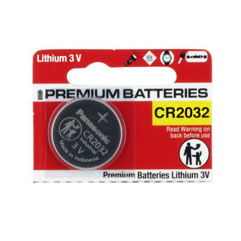 Panasonic CR2032 220mAh 3V Lithium (LiMnO2) Coin Cell Battery - 1 Piece Tear Strip, Sold Individually