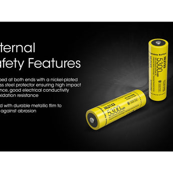 Nitecore NL2153 21700 5300mAh 3.6V Protected Lithium Ion (Li-ion) Button Top Battery
