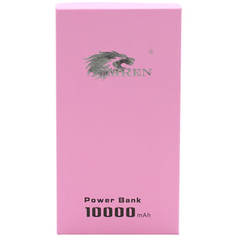 IMREN 10000mAh 5V Portable Power Bank Charger with Micro-USB Charging Cable - Black or Pink