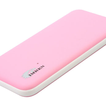 IMREN 10000mAh 5V Portable Power Bank Charger with Micro-USB Charging Cable - Black or Pink