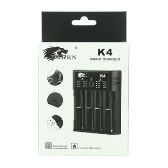 IMREN K4 4-Channel Smart Charger for Li-ion, Ni-MH and Ni-Cd